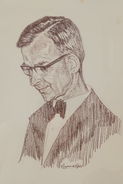 The portrait of KH Connell at Queen's University Belfast, by Raymond Piper