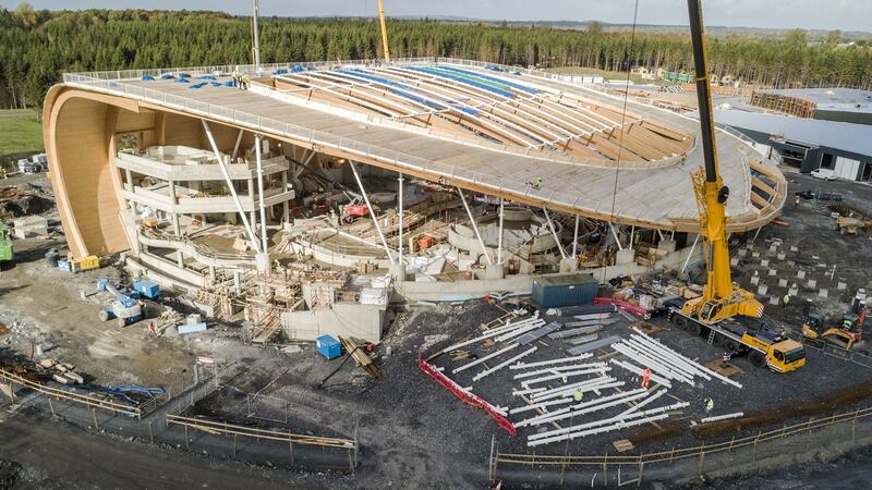 Centre Parcs Longford Forest: the resort, which includes a subtropical swimming pool and 500 lodges, is due to open in late August. Photograph: Center Parcs