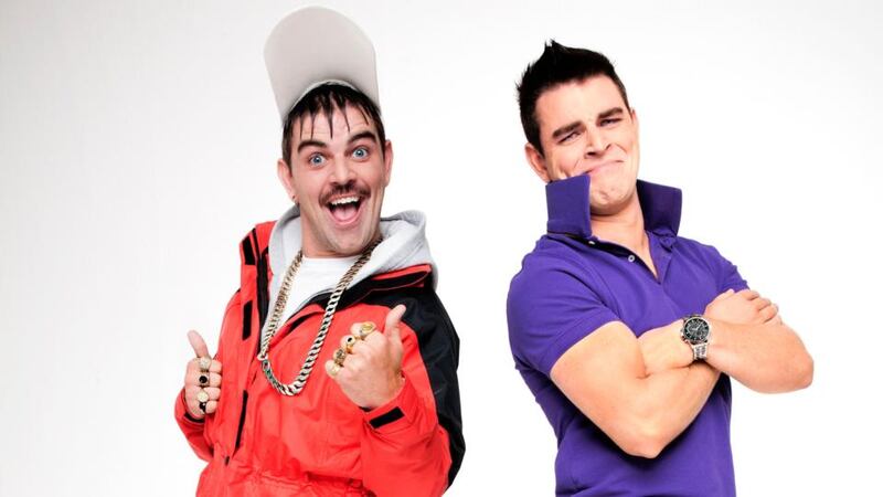 Andy Quirke in the roles of Damo and Ivor. Photograph: RTÉ