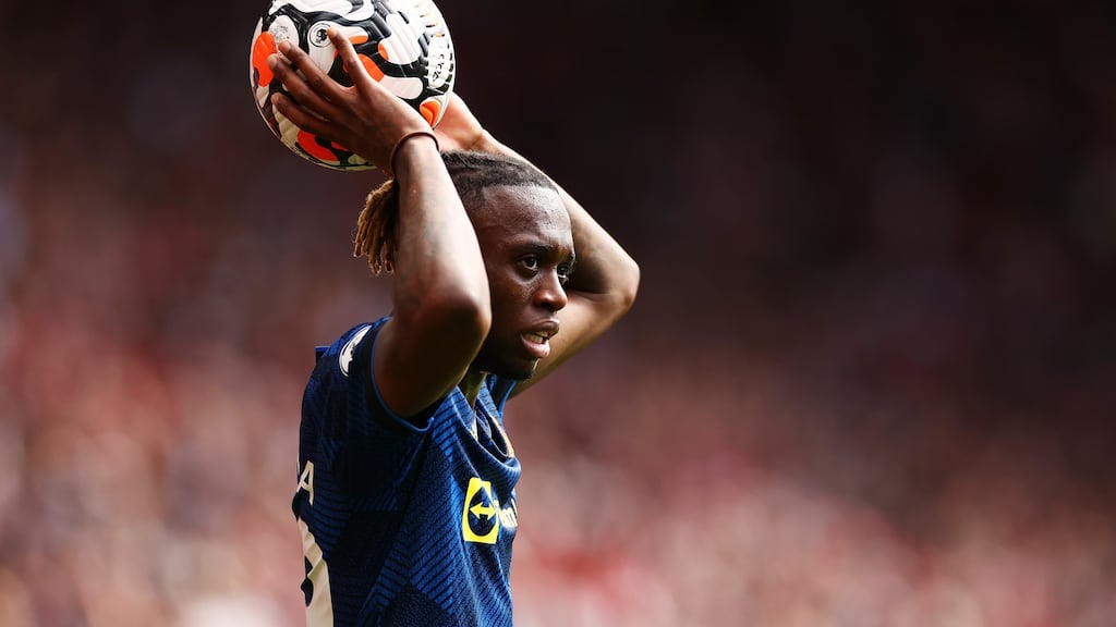 Aaron Wan-Bissaka in action for Manchester United. Photograph: Ryan Pierse/Getty Images