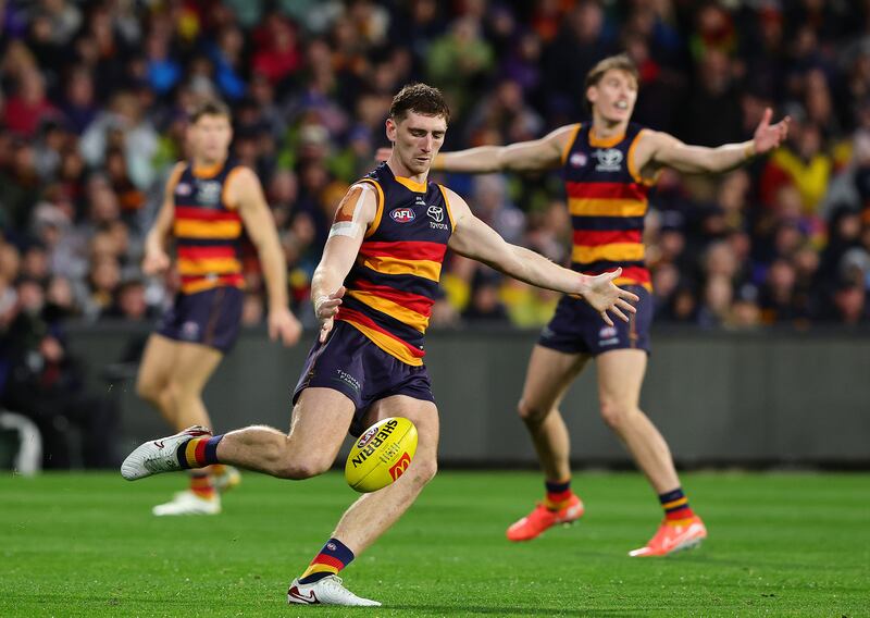 Mark Keane in action for the Adelaide Crows against his former club Collingwood Magpies earlier this month. Photograph: Sarah Reed/AFL Photos via Getty Images