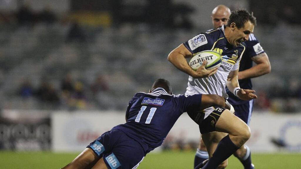 Andrew Smith in action for the Brumbies in the Super 15 match against the Bulls earlier last month. Photograph: Stefan Postles/Getty Images
