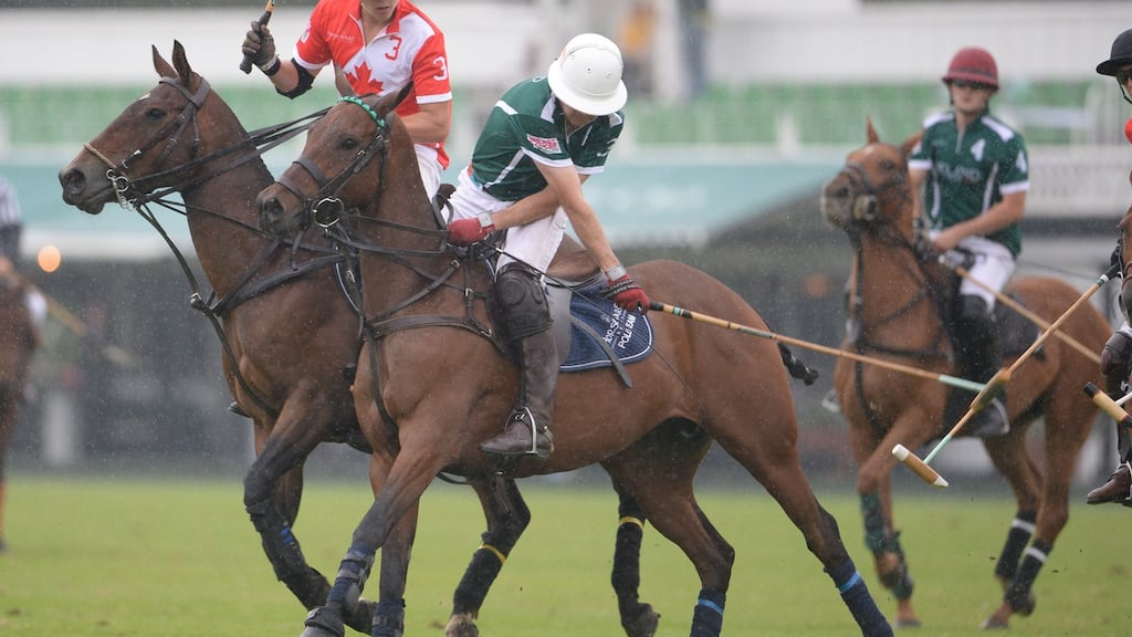 Ireland play Canada during a match organised by the All Ireland Polo Club to aid breast cancer at the Phoenix Park last year. Photograph: Cyril Byrne/The Irish Times