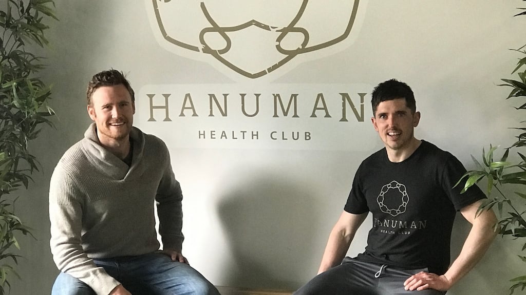 Eoghan O’Kelly and Séamus Keane inside the Hanuman Health Club Gym Space they run in Manhattan, New York City