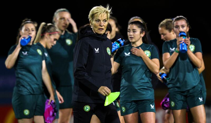 Vera Pauw has accused FAI chief executive Jonathan Hill of reneging on a “promised offer” of a contract extension before the World Cup. Photograph: Ryan Byrne/Inpho