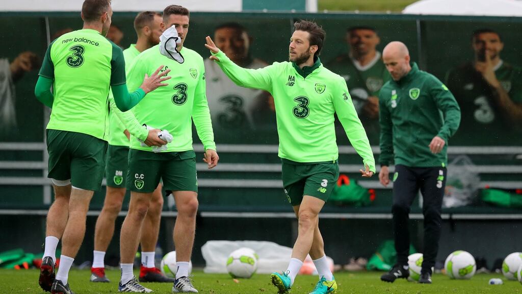 Ireland’s Harry Arter during training ahead of the Nations League matches against Denmark and Wales. Photo: Ryan Byrne/Inpho