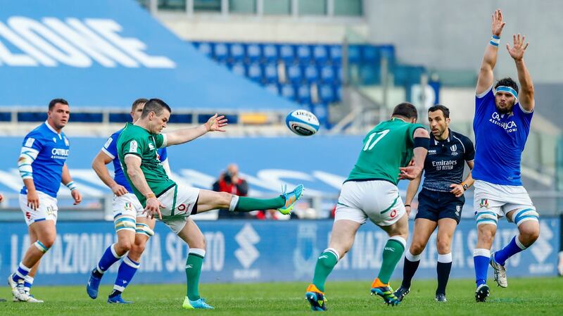 Irish outhalf Johnny Sexton had an impressive game against Italy. Photograph: Inpho
