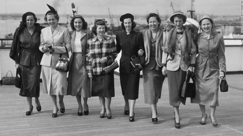 The American Ryder Cup Wags hit Scarborough in 1949.