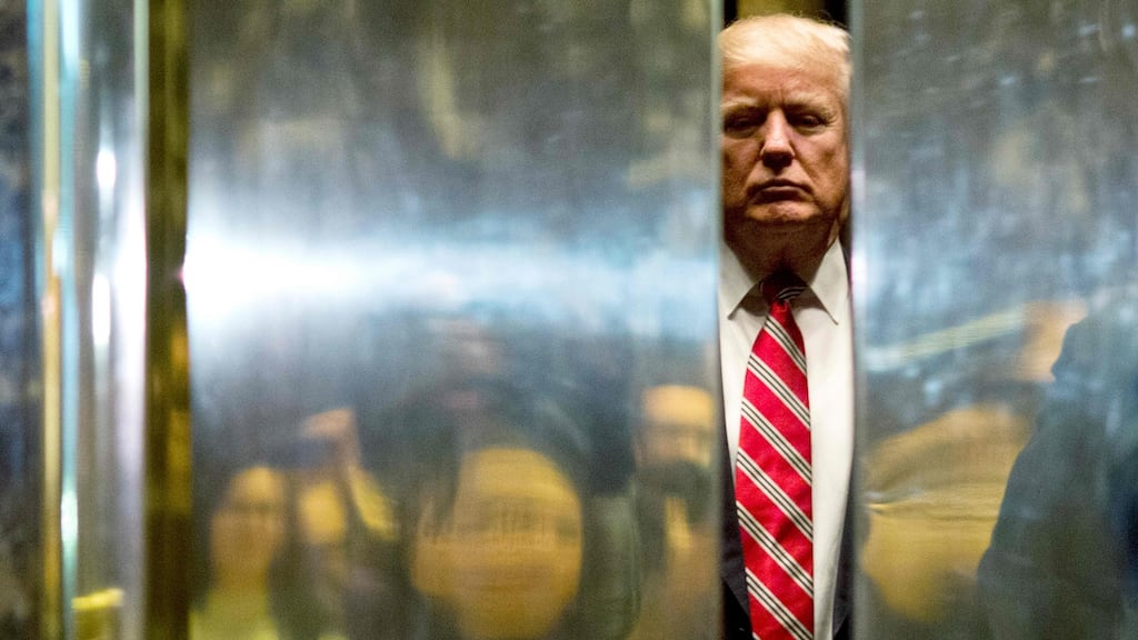 Experts say they see no evidence President Donald Trump will be worried about the continuing rise of “megacompanies” in the US. Photograph: Dominick Reuter/AFP/Getty Images