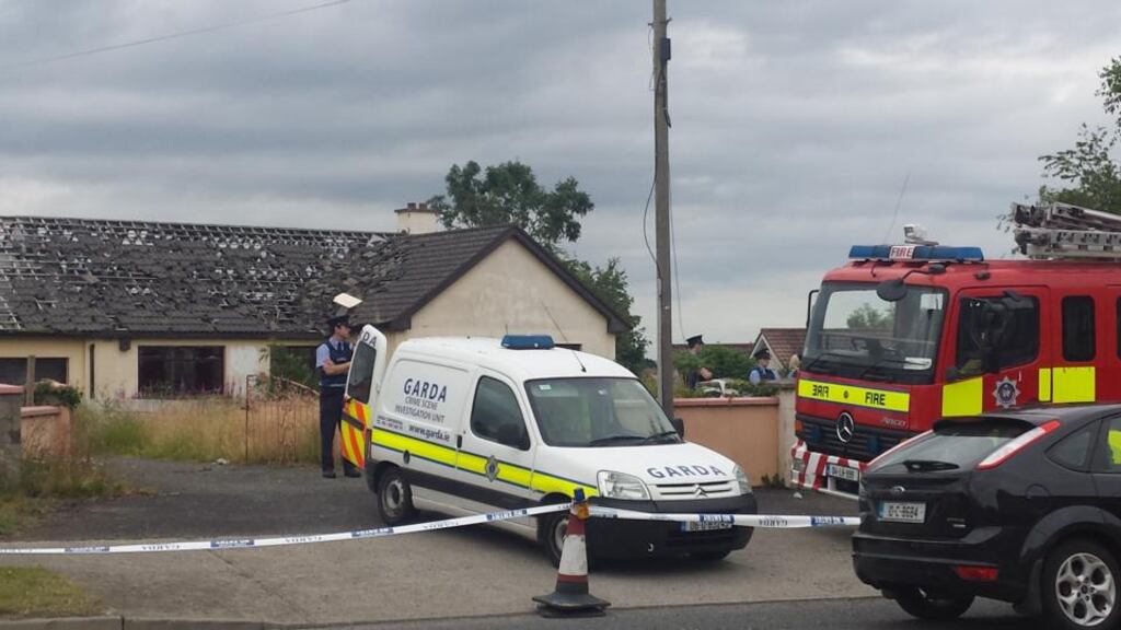 Gardaí have sealed off a house in Drogheda after the body of a man was found. Photograph: Paddy Logue