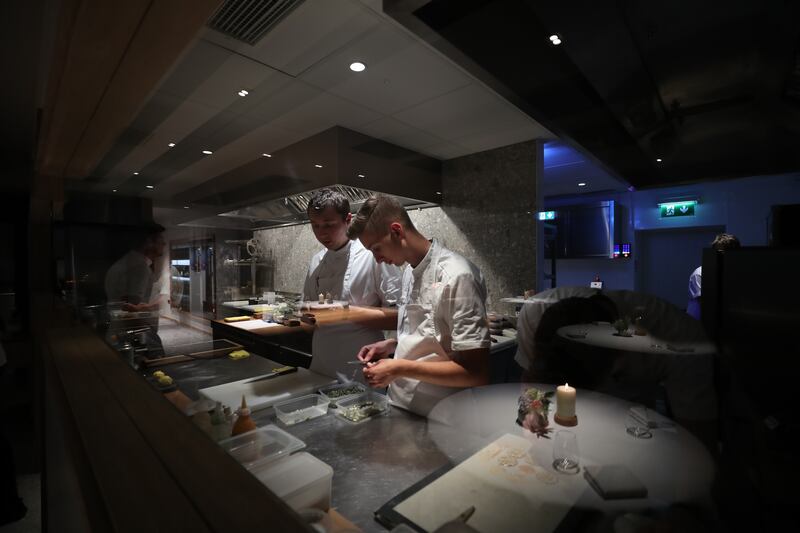 Staff at Aimsir in 2019. On a recent visit, the restaurant's owner said he wanted an authentic dining experience. Photograph Nick Bradshaw for The Irish Times