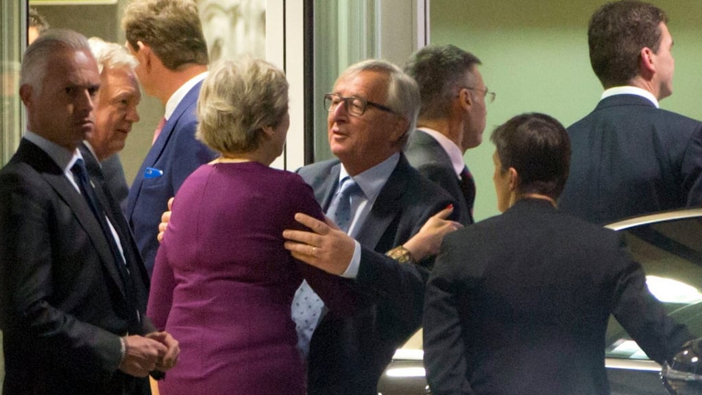 British prime minister Theresa May is meeting European Commission president Jean-Claude Juncker in Brussels on October 16th. Photograph: Virginia Mayo/AP