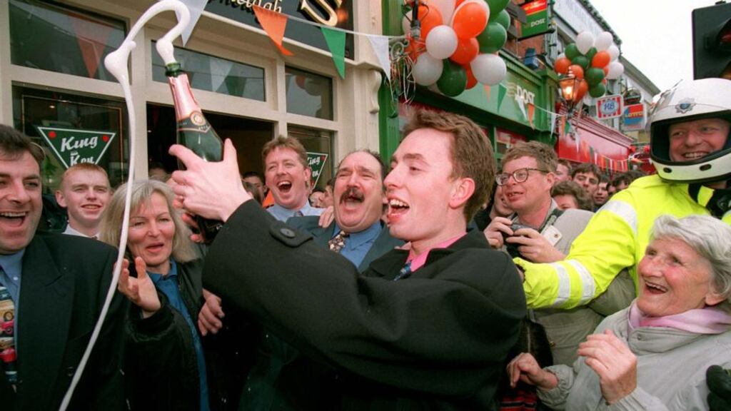 Ken Doherty, seen here outside his home snooker club Jasons of Ranelagh, after his 1997 Crucible win, has qualified for a 19th World Championships in Sheffield. Photograph: David Sleator / THE IRISH TIMES