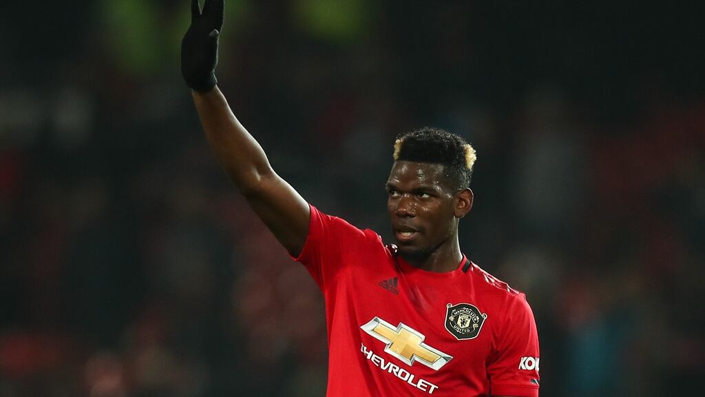 Paul Pogba of Manchester United waves to the fans at full time during the Premier League match against Newcastle on St Stephen’s Day. Photo: Robbie Jay Barratt - AMA/Getty Images