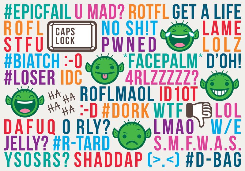 Online slang and emojis often form part of abusive messages and posts. Image: Getty Images