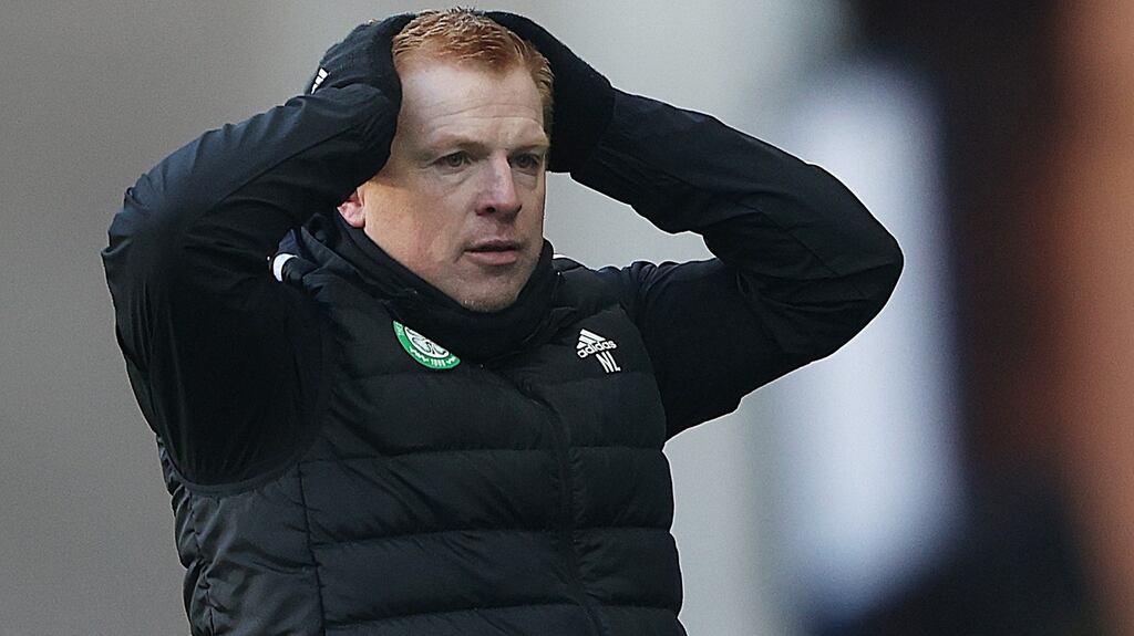 Celtic manager Neil Lennon during the defeat to Rangers at Ibrox on January 2nd. Photograph: Ian MacNicol/Getty Images