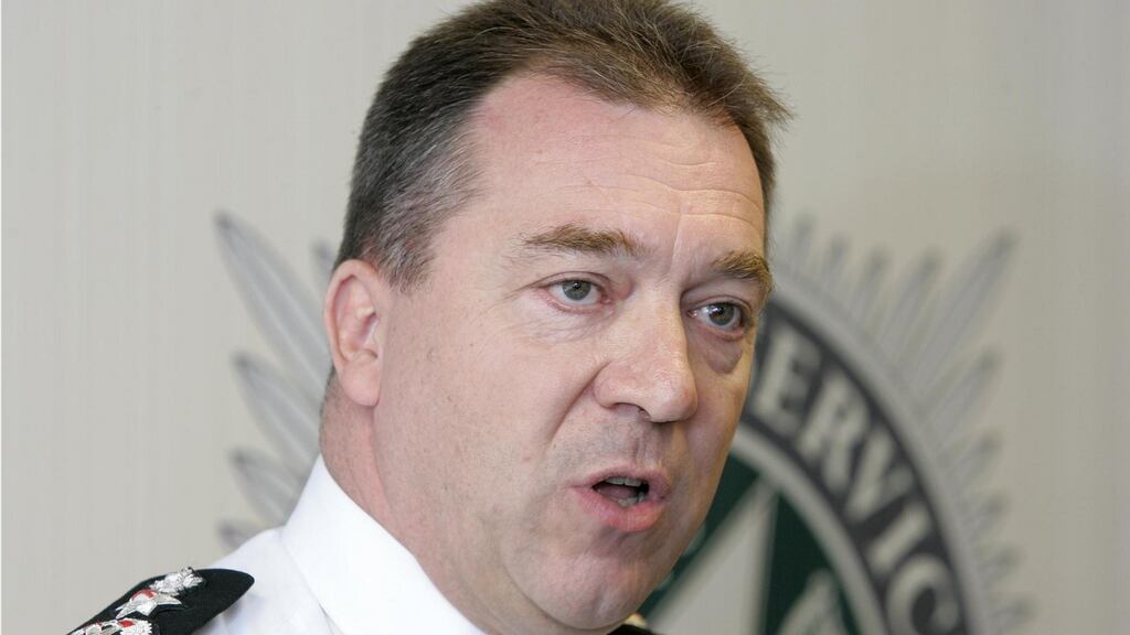 PSNI Chief Constable Matt Baggott, who retires in the autumn. Photograph: Dara Mac Dónaill/The Irish Times
