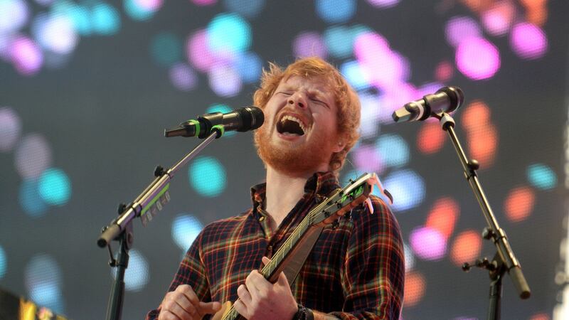 Ed Sheeran performing at Croke Park in July 2015, when he played to more than 80,000 people. Photograph: Cyril Byrne