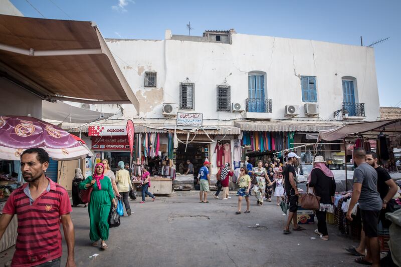 The market at Tunisian port city Sfax. Photograph: Sally Hayden.
