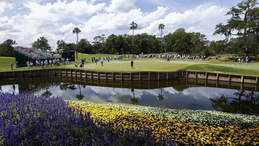 The 13th green at TPC Sawgrass. Photograph: Epa