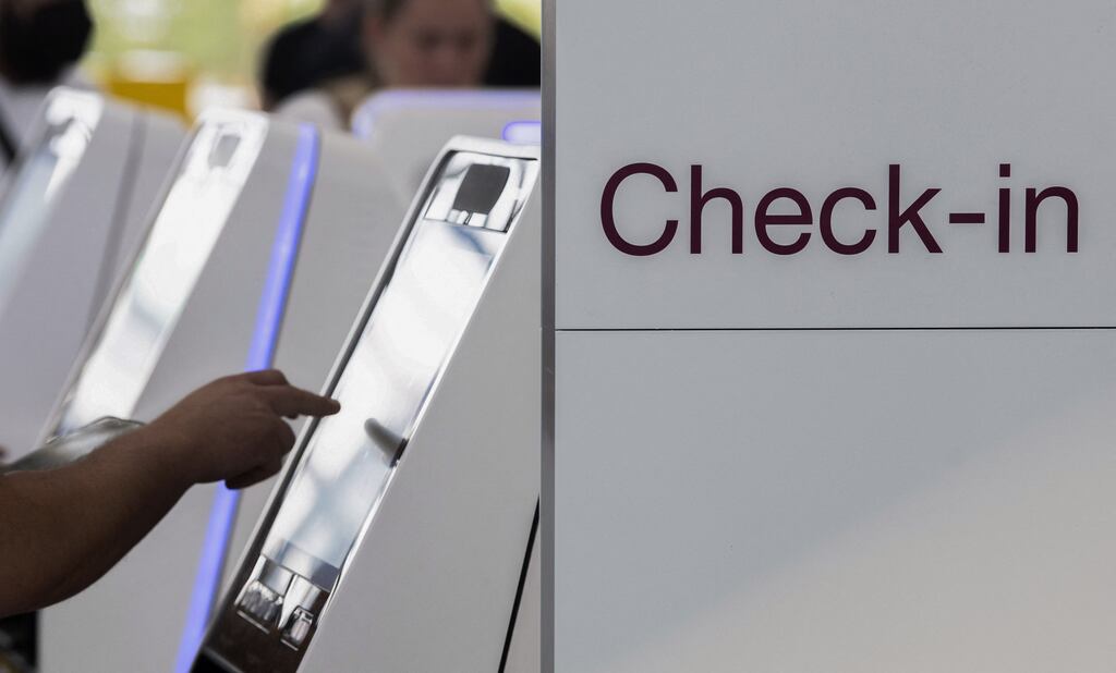 Overall, nearly 21,500 flights were due to depart US airports on Wednesday, according to aviation data company Cirium. Photograph: Thomas Kienzle/Getty Images