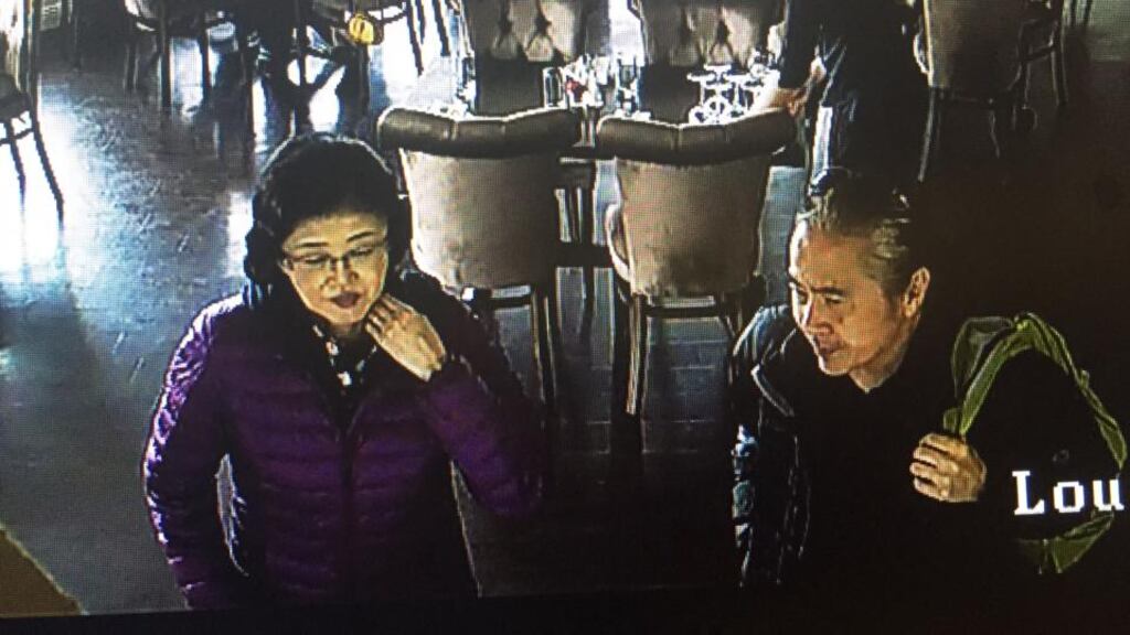 The search for the pair resumed on Thursday. Photograph: Garda Press Office/CCTV