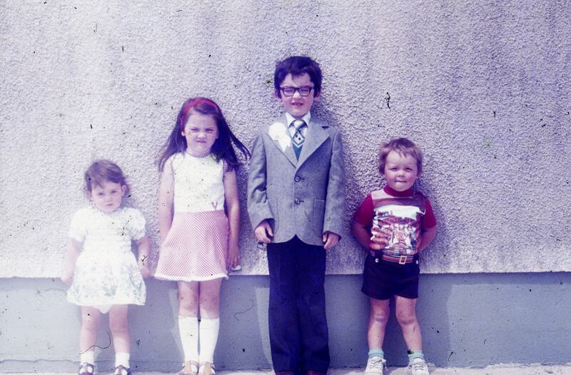 Eugene and Rosemarie Clerkin's children on Communion day, 1977. Photograph: Clerkin family, courtesy of Photo Album of the Irish/Photo Museum Ireland