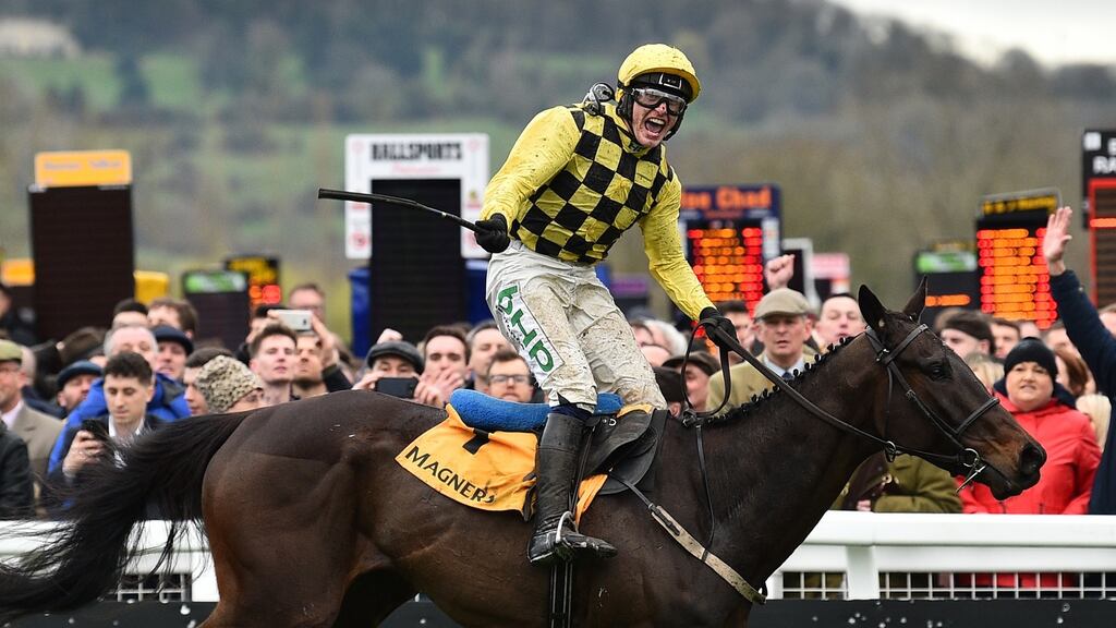 Paul Townend rides Al Boum Photo to win the Gold Cup on the final day of last year’s Cheltenham festival. Photograph:  Getty Images