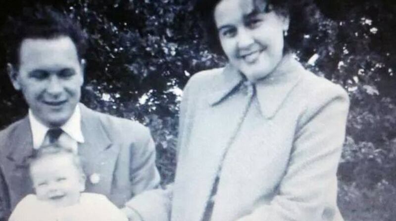 Claire Allan’s grandmother Anna Davidson as a young woman with her husband and daughter Lorraine