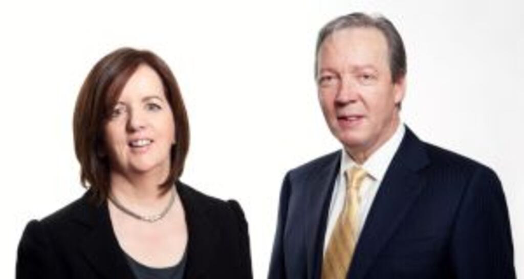 Escher Group executive vice president of sales and marketing Fionnuala Higgins and chief executive Liam Church