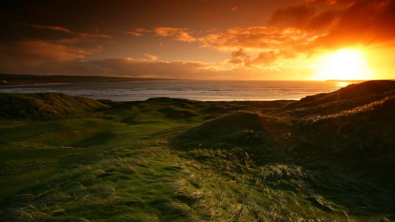 The sun sets over the famous old links at Lahinch. Photo: Getty Images