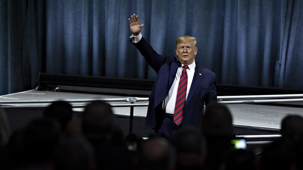 US president Donald Trump’s image makers have chosen to make him appear as narcissistic and “probably understand this sort of behaviour has certain advantages”, a QUB researcher said. Photograph: Daniel Acker/Bloomberg