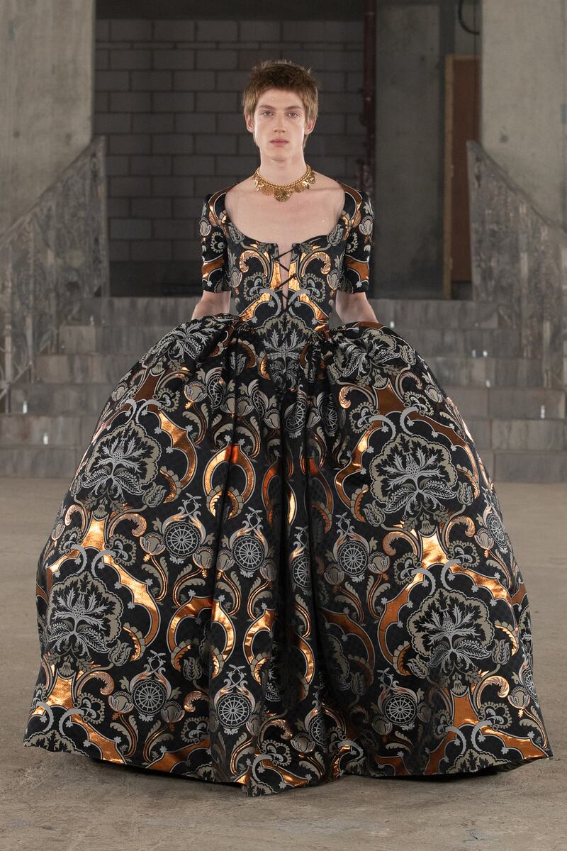 Edward Crutchley presents his collections as part of London Fashion Week SS22. Photograph: Chris Yates Media