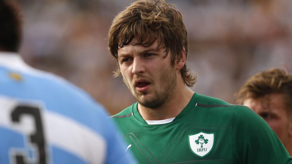 Ireland’s Iain Henderson out until the turn of the year. Photograph: Billy Stickland / Inpho