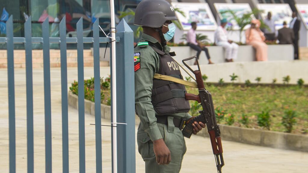 The hostages were freed with the help of sweeping security measures including a shutdown of mobile phone networks and restrictions on gatherings and movements. Photograph: Olukayode Jaiyeola/NurPhoto via Getty Images