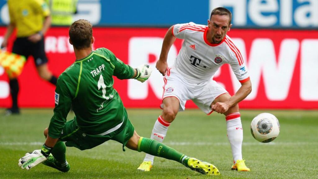 Franck Ribery of Bayern Munich has bee named Uefa’s Best Player in Europe. Photograph: Ralph Orlowski/Reuters