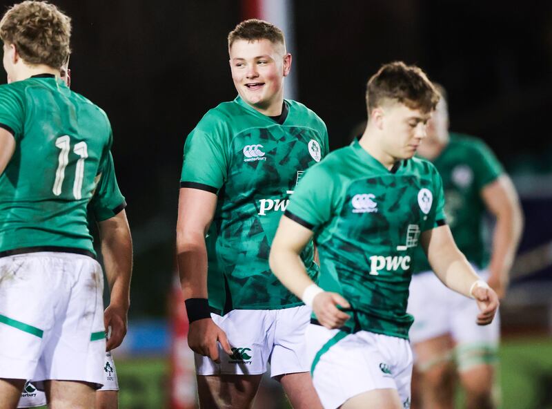 Ireland's Danny Sheahan celebrates after the victory over France. He will be eligible for the age grade again next year. Photograph: Tom Maher/Inpho
