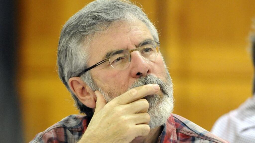 Gerry Adams: is still sufficiently powerful and totemic to go when he wants to go