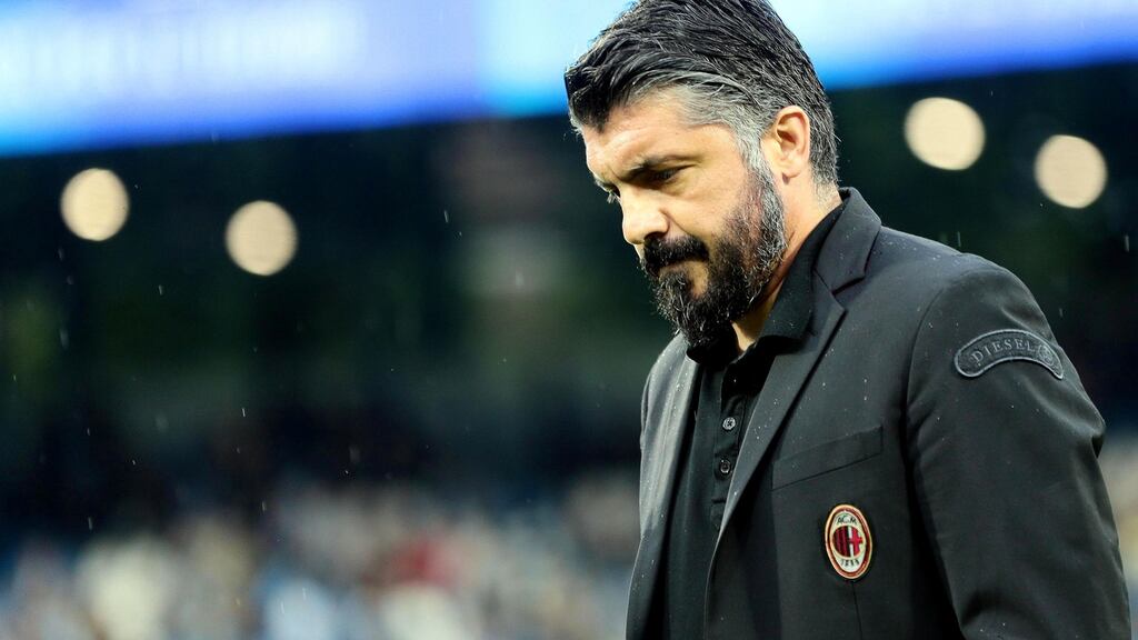 Gennaro Gattuso has announced he is to leave his role as AC Milan boss. Photograph: Serena Campanini/EPA