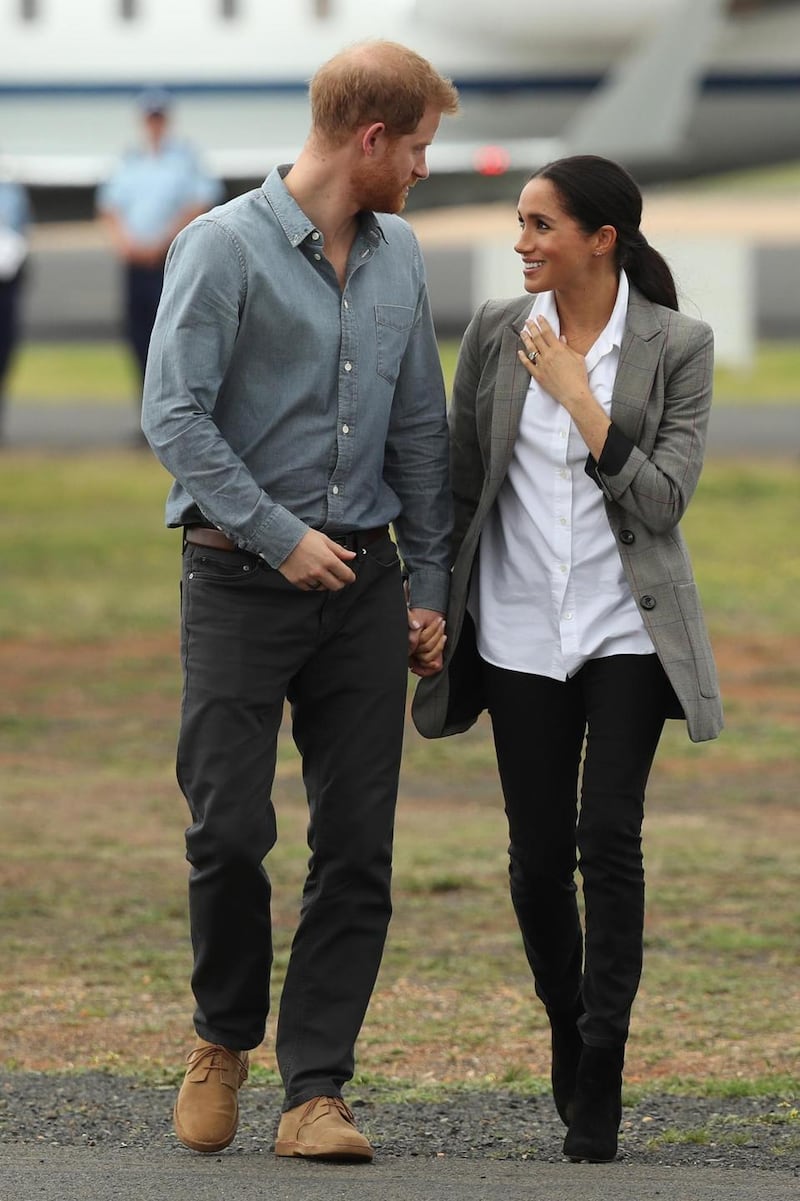 Meghan’s style is elegant, youthful and increasingly polished.   Photoraph:  Cameron Spencer/Getty Images