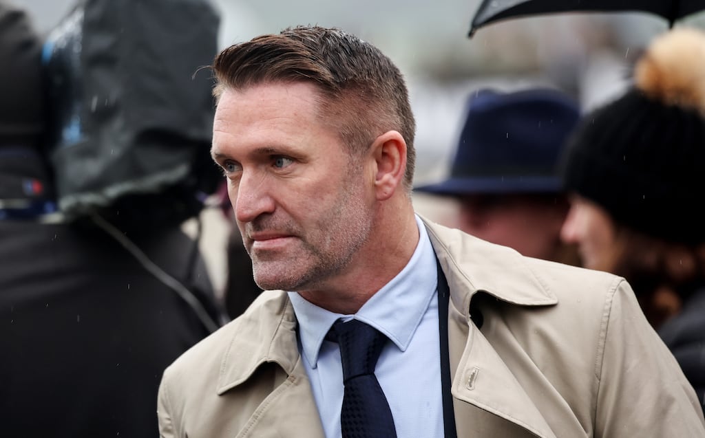 Former Ireland international Robbie Keane presented Ireland caps to players during Monday's training session. Photograph: Tom Maher/Inpho