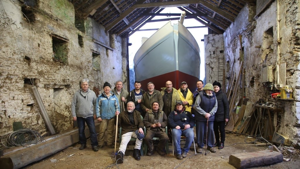 The “Ilen” workers: (front row) Br Anthony Keane, John Hegarty, Mary Rose Hegarty; (back row) Gary Mac Mahon, Gene O’Neill, Donal O’Sullivan, Paddy Hegarty, Fachtna O’Sullivan, Ted O’Donovan, Mike Harris, Liam Hegarty, Colm O’Cuilleanain, Mary Jordan. Photograph:  Gary Mac Mahon