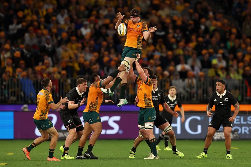 Nick Frost of the Wallabies in action against the All Blacks in Perth on October 4. Photograph: Janelle St Pierre/Getty