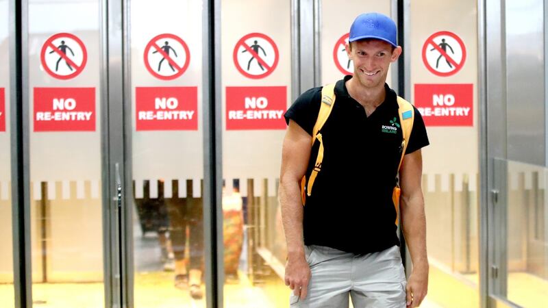 Gary O’Donovan at  Cork Airport. “There’s lovely rolling hills and green grass. It’s pretty special,” he says of Skibbereen. “People ask me the secret to our success. That’s some of it.” Photograph: James Crombie/Inpho