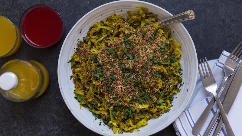 Mustard-braised spiced cabbage: cabbage is the best vegetable there is. Photograph: Emma Jervis