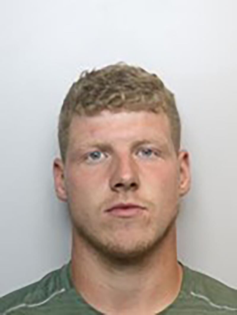 Elliott Wragg (23), who threw objects at police during rioting in Rotherham and has been jailed for two years and four months at Sheffield Crown Court. Photograph: South Yorkshire Police/PA Wire