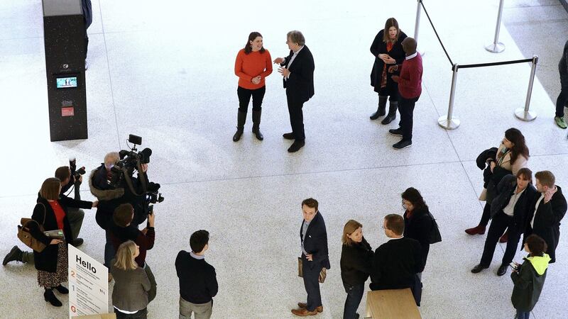 Liberal Democrat leader Jo Swinson during a visit to London’s Design Museum. Her poor performance has worried Tories. Photograph: Aaron Chown/PA Wire