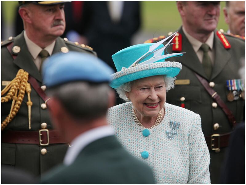 Queen Elizabeth II at the wreath laying ceremony at the Irish War Memorial Garden, Islandbridge Dublin in 2011.