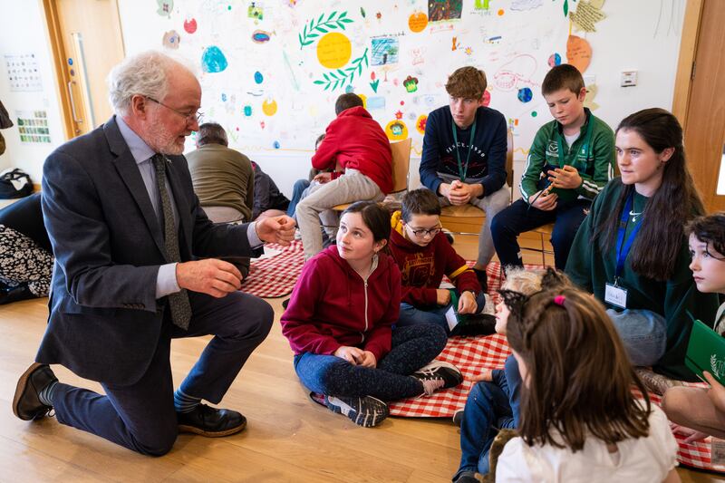 Minister of State Malcolm Noonan at the Children and Young People’s Assembly on Biodiversity Loss in Killarney National Park last October. Photograph: Rua Productions
