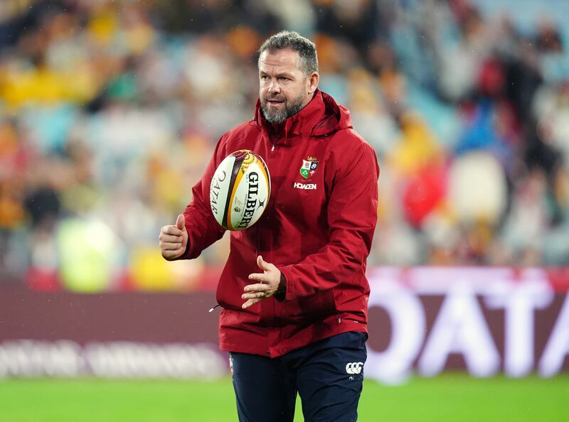 Lions head coach Andy Farrell ahead of the Lions' final Test against the Wallabies in Sydney. Photograph: David Davies/PA